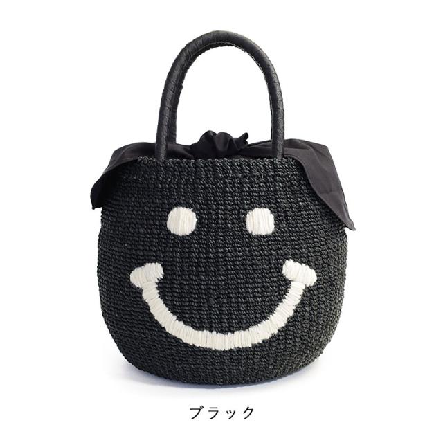 アジョリー かごバッグ かご スマイルかごバッグ ハンドバッグ ニコちゃん えくぼ スマイル カゴ カゴバッグ a-jolie si-1907 正規品_5