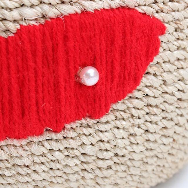 ポイント10% アジョリー かごバッグ かご リップデザインカゴバッグ ハンドバッグ サングラス パール カゴ カゴバッグ a-jolie リップ SI-2004 正規品 ブランド