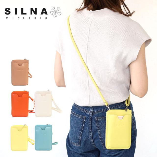 【商品レビューで＋P5％】シルナ ミナコロ スマホショルダー スマホポーチ SILNA MINACOLO ミニショルダーバッグ sz1502 斜めがけ ポシェット サコッシュ  正規品 12,100円