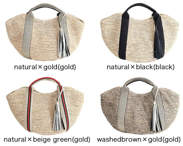 ヴィオラドーロ SANDRO ラフィア テープハンドルトート VIOLA d