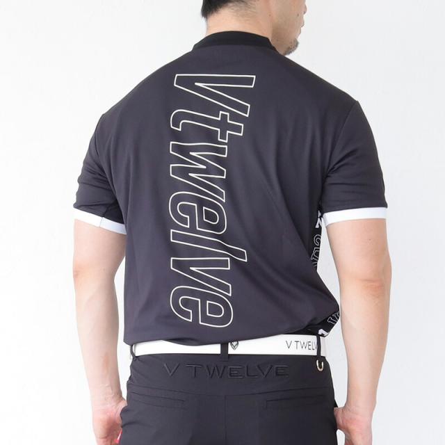 ポイント10% ゴルフウェア V12 ポロシャツ 吸水速乾 BACK O/L POLO