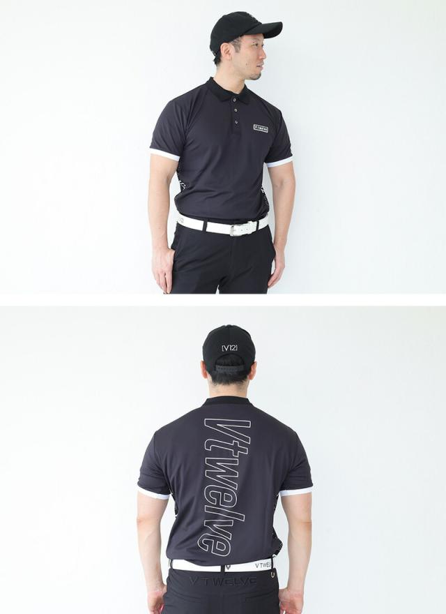 ポイント10% ゴルフウェア V12 ポロシャツ 吸水速乾 BACK O/L POLO ゴルフ V122310-PL12 akz10 ポイント10% ゴルフウェア V12 ポロシャツ 吸水速乾 BACK O/L POLO