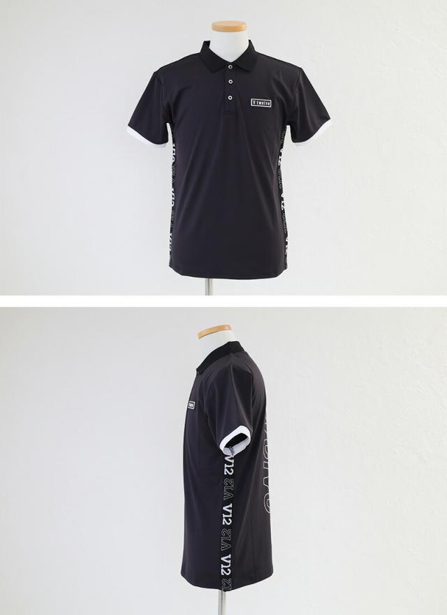 ポイント10% ゴルフウェア V12 ポロシャツ 吸水速乾 BACK O/L POLO
