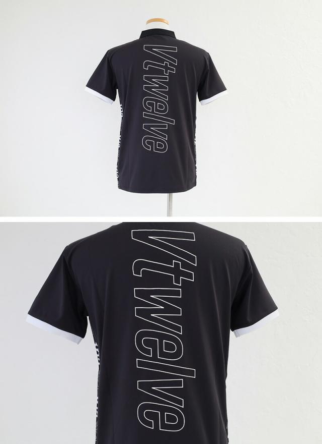 ポイント10% ゴルフウェア V12 ポロシャツ 吸水速乾 BACK O/L POLO