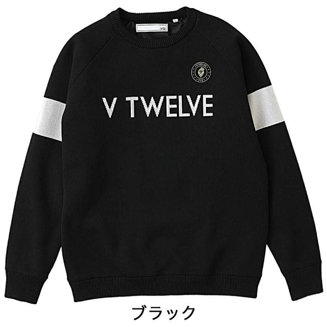 V12 ARM KNIT ブイトゥエルブ アーム ニット ロゴ ライン ゴルフ GOLF ストレッチ カジュアル 誕生日  v122420-kn02 V12 ARM KNIT ブイトゥエルブ アーム ニット ロゴ ライン ゴルフ GOLF