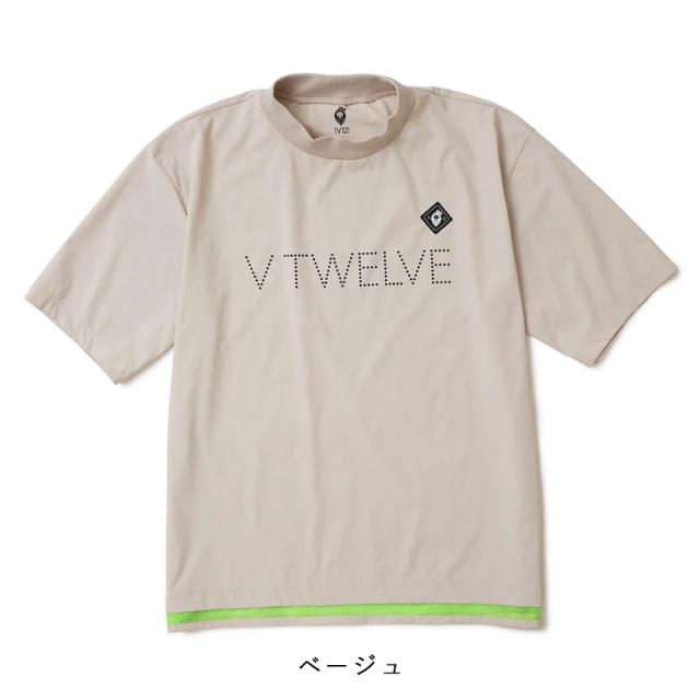 V12 ヴィトゥエルブ LAY MOCK モックネック リラックスフィットモックネック レイヤード風 Tシャツ ストレッチ 撥水機能 GOLF カジュアル ギフト  誕生日 v122510-mk03 V12 ヴィトゥエルブ LAY MOCK モックネック リラックスフィットモック