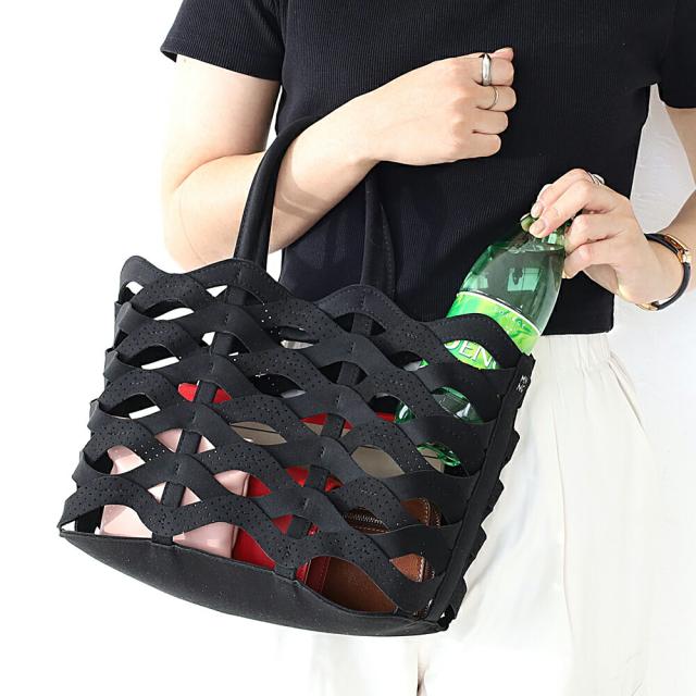 洗えるバッグ MNNG ファーバッグ 2way Wavy Tote エムエヌエヌジー