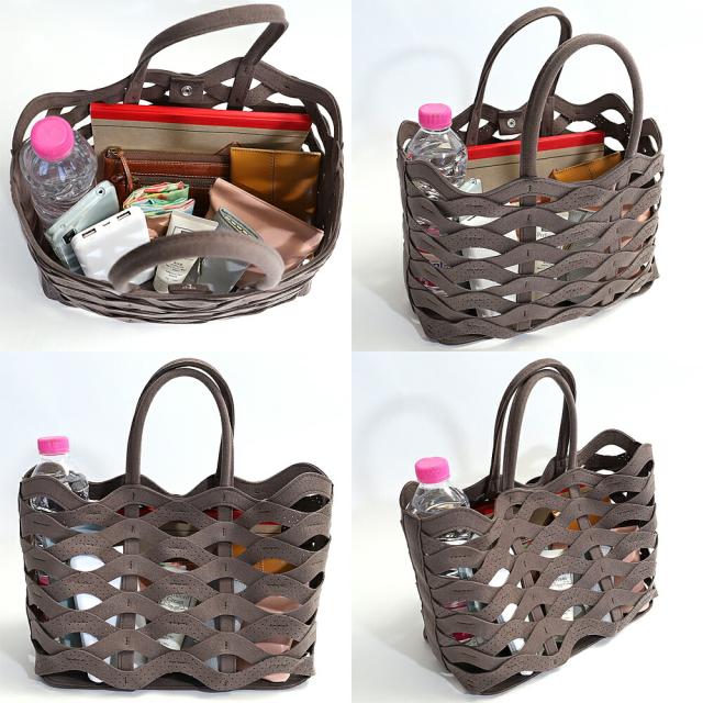 洗えるバッグ MNNG ファーバッグ 2way Wavy Tote エムエヌエヌジー