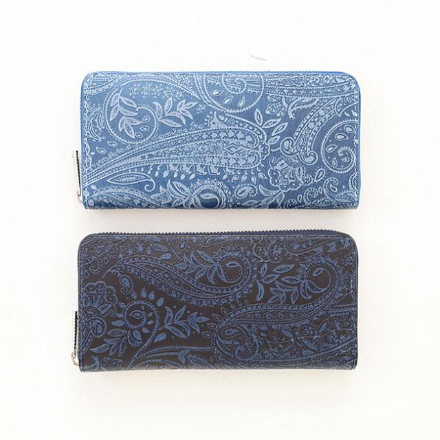 ポイント10% バギーポート 藍染め ペイズリー 長財布 BAGGY PORT KOI zys197 コーアイ インディゴ ラウンドファスナー 正規品