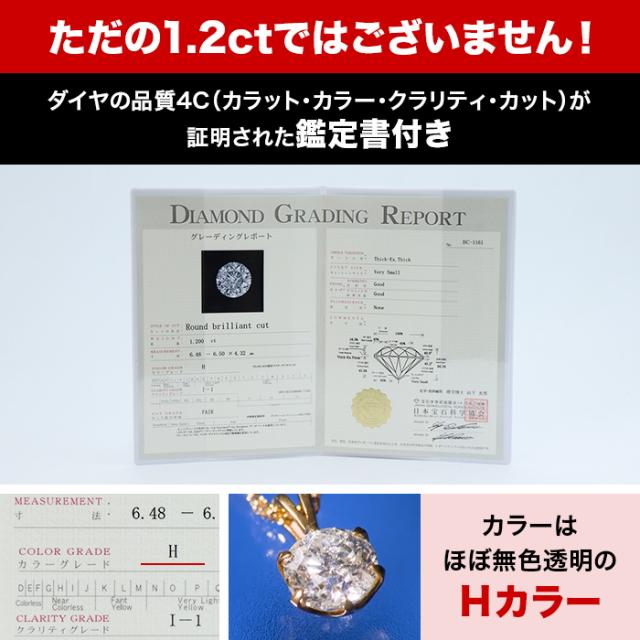 松屋銀座外商部 鑑定書付き純金1.2ctダイヤモンドペンダント じゅん 