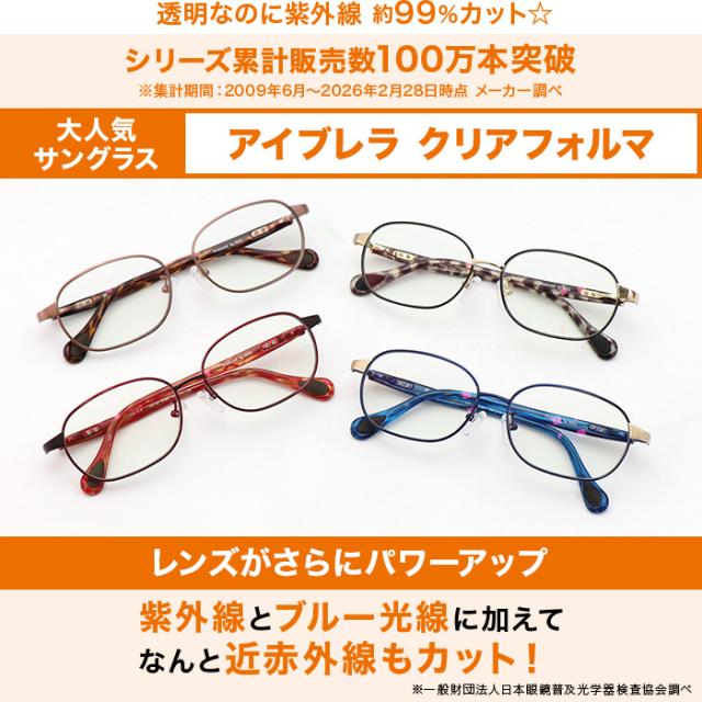 アイブレラ クリアフォルマ じゅん散歩 ロッピング テレビ朝日 テレ朝通販 サングラス ブルー光線カット ケース・眼鏡ふき付き_1