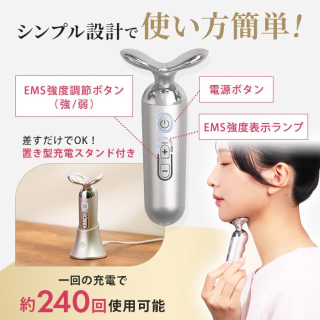 RENAISSANCE EMS 美顔器 本体 充電スタンド付き ルネサンス スポーツクラブがつくったスタイリーフェイス じゅん散歩