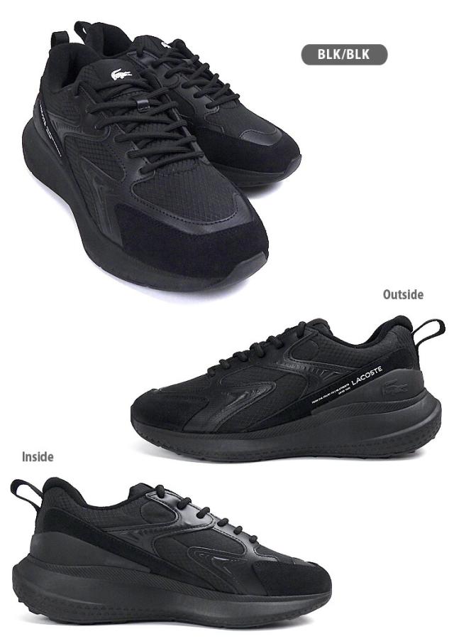 ラコステ L003 エボ 124 3 SMA メンズ スニーカー シューズ 25.5 26 26.5 27 28 ブラック LACOSTE L003 EVO スポーツシューズ 47SMA0121 ローカット レースアップ 紐 ひも 黒 BLK/BLK【箱アウトレット】 sh2383_1