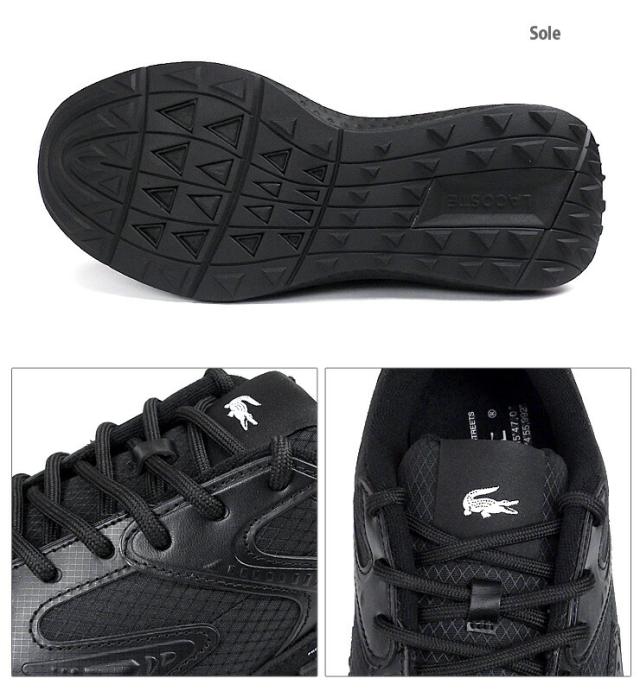 ラコステ L003 エボ 124 3 SMA メンズ スニーカー シューズ 25.5 26 26.5 27 28 ブラック LACOSTE L003 EVO スポーツシューズ 47SMA0121 ローカット レースアップ 紐 ひも 黒 BLK/BLK【箱アウトレット】 sh2383_3