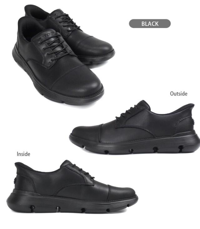 スケッチャーズ スリップインズ ガルザ ジャービス ビジネスシューズ メンズ 25 25.5 26 26.5 27 27 28 ブラック SKECHERS GARZA-JARVIS Hands Free Slip-ins ハンズフリー 205310/BBK カジュアルフォーマル 無地 黒 レザー 合皮【箱アウトレット】sh2409_1