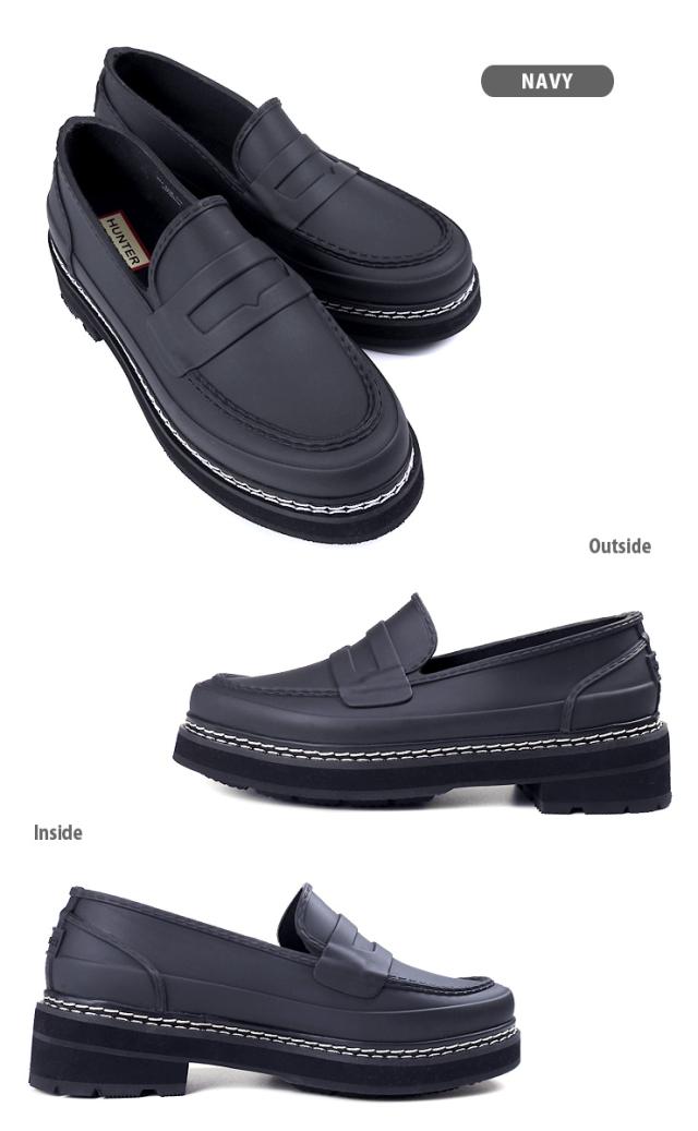 HUNTER REF STITCH PENNY LOAFER レインローファーシューズ レディース
