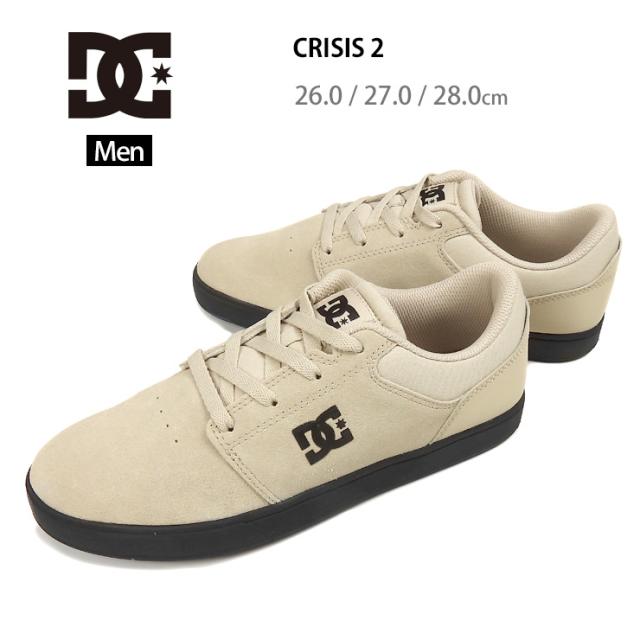 【箱アウトレット】DC SHOES CRISIS 2 スニーカー シューズ メンズ 26 27 28 ベージュ DM246009 ADYS100647 ディーシーシューズ クライシス2 ローカット 男性 紳士 レースアップ 紐 ロゴ SILVER BIRCH(WEJ0) sh2121