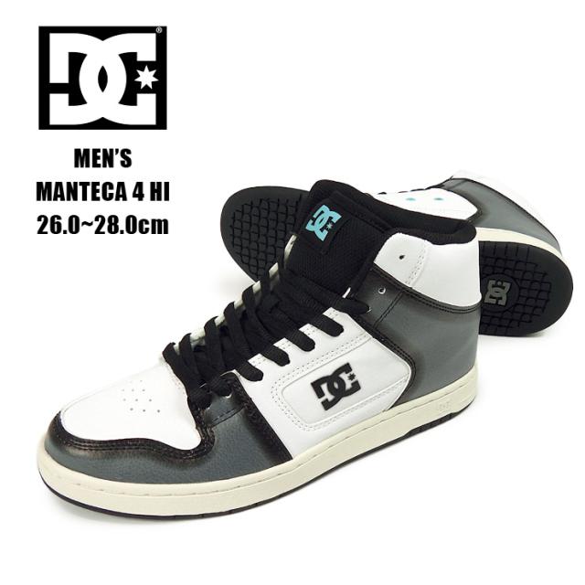 【箱アウトレット】DC SHOES MANTECA 4 HI SE SN スニーカー シューズ メンズ  26 27 28 ホワイト DM244005 ADYS100853 ディーシー シューズ マンテカ4 ハイカット 男性 紳士 レースアップ 紐 靴 ロゴ バイカラー WHITE/GREY/BLACK(WG2) sh2134