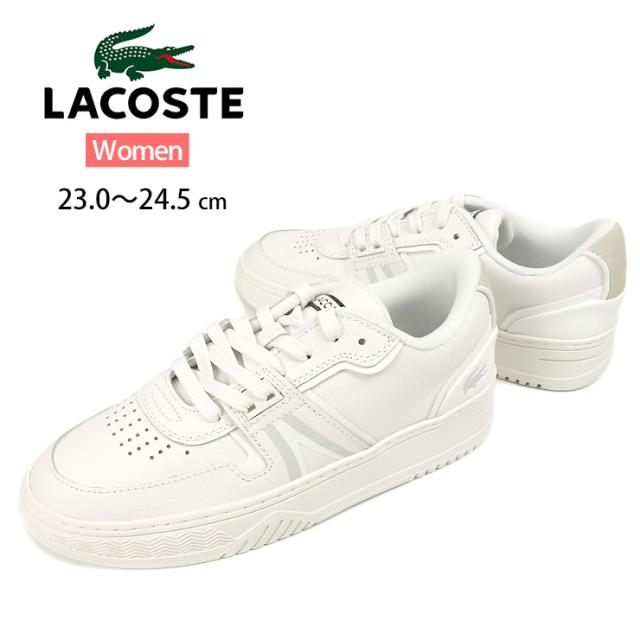 【箱アウトレット】LACOSTE レディース ローカット スニーカー シューズ 23 23.5 24 24.5 ホワイト 42SFA0076 L001 0321 1 SFA ラコステ 靴 くつ レースアップ 紐 ひも 女性 婦人 白 WHITE WHT/OFF WHT sh2138