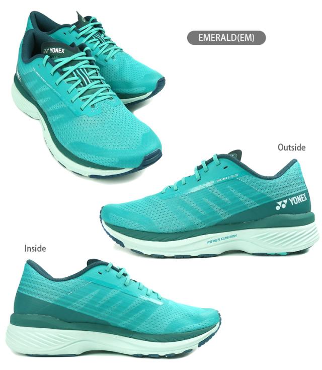 【箱アウトレット】YONEX SAFERUN 100X MEN ランニングシューズ メンズ EMERALD(EM) 25 25.5 26 26.5 ヨネックス セーフラン SHR100XM ジョギング 陸上 ローカット スニーカー 靴 くつ レースアップ 紐 ひも 緑 グリーン sh2177 箱アウトレット】YONEX SAFERUN 100X MEN ランニングシューズ メンズ