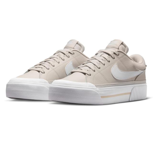 【箱アウトレット】WMNS NIKE COURT LEGACY LIFT スニーカー シューズ レディース 23 23.5 24 24.5 DM7590 111 ローカット ナイキ コート レガシー リフト ウィメンズ 女性 婦人 靴 レースアップ ベージュ LT OREWOOD BRN/WHITE PHANTOM sh2216