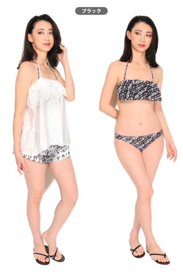 NATURAL BEAUTY トップス付きビキニ水着4点セット 9M ナチュラル