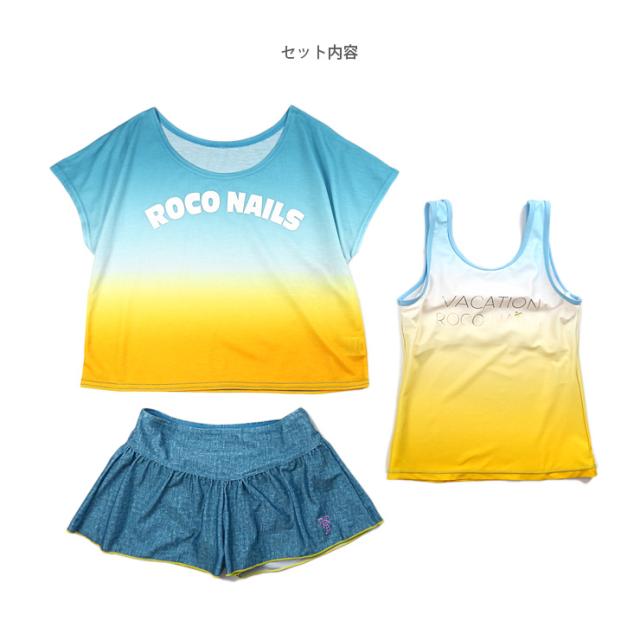 ROCO NAILS キッズ・ジュニアタンキニ水着上下3点セット 140 150 160