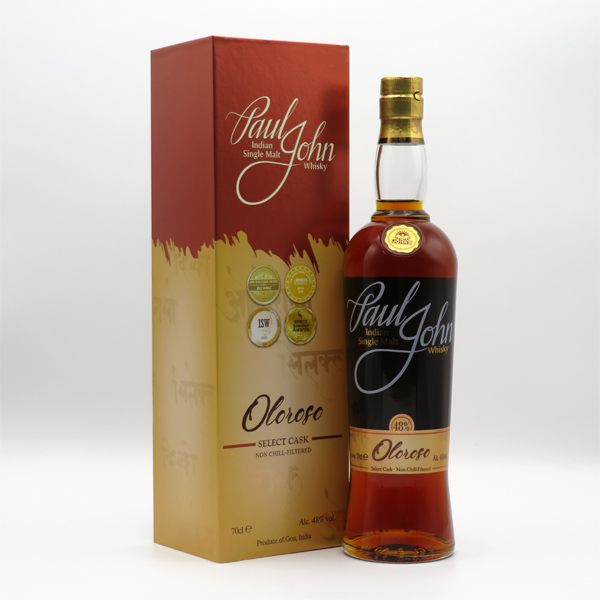 インディアン シングルモルトウイスキー ポール・ジョン オロロソ 48度 700ml 正規品 (専用BOX入)の通販は