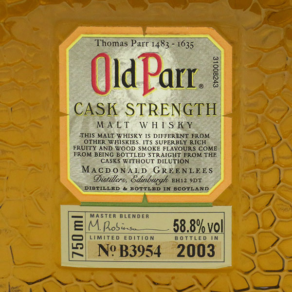 レトロ】オールドパー カスクストレングス 58.8度 750ml 正規品 （専用