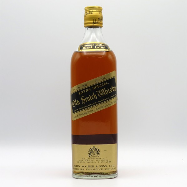 【レトロ：特級従価表示】ジョニーウォーカー ブラックラベル 43度 750ml 正規品 （箱なし）