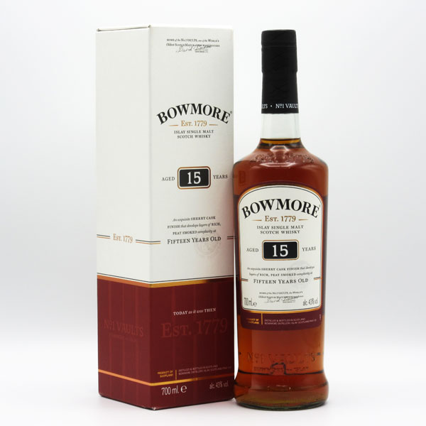 ボウモア15年 シェリーカスク フィニッシュ 43度 700ml 正規品 （専用BOX入）の通販は