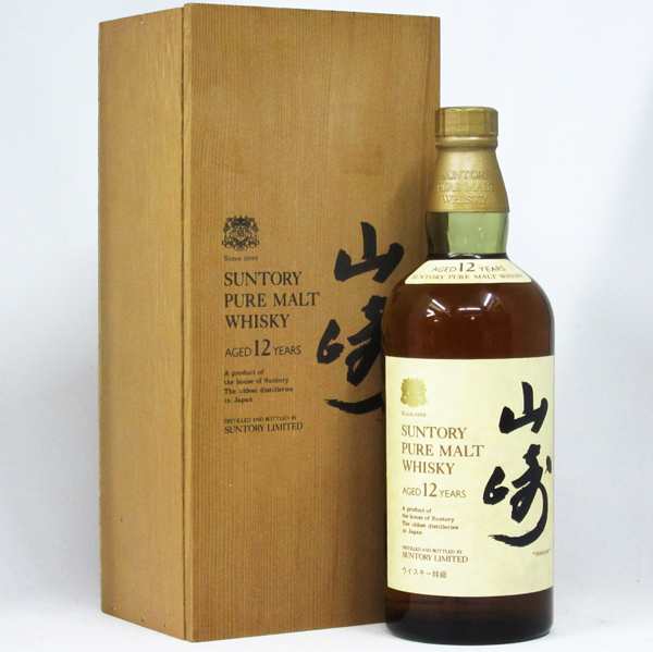 サントリー 山崎 12年 ピュアモルト 750ml 木箱 - ウイスキー