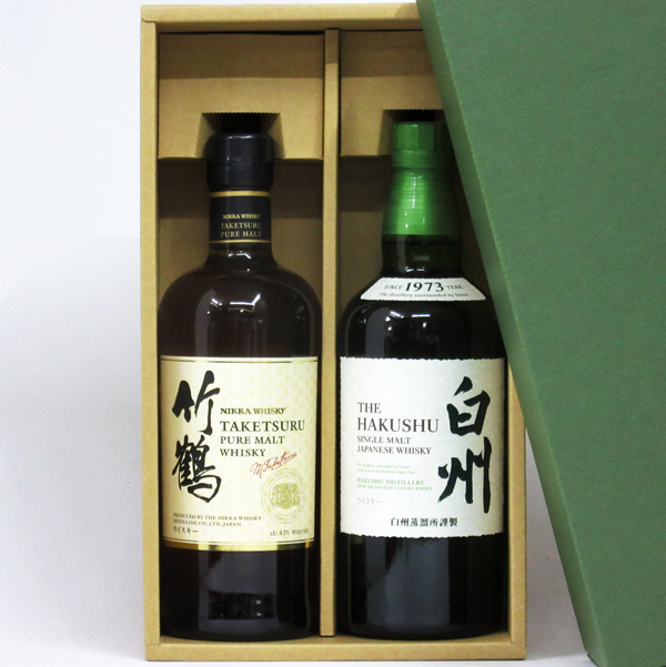 ラッピング無料】竹鶴 白ラベル/白州 NV 700ml 2本箱入ギフトセット