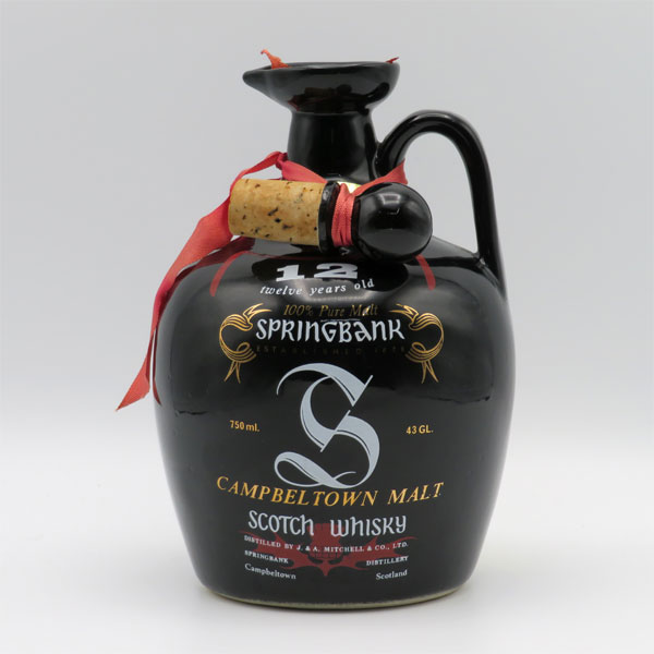 【訳あり：封蝋剥がれ】【レトロ：特級従価表記】スプリングバンク12年 陶器ボトル 43度 750ml （替え栓付き）の通販は 26,280円