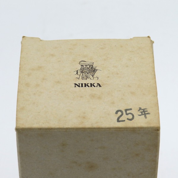 【レトロ】NIKKA WHISKY 原酒25年 北海道余市蒸留所限定 角瓶 53度 170ml （専用BOX入）