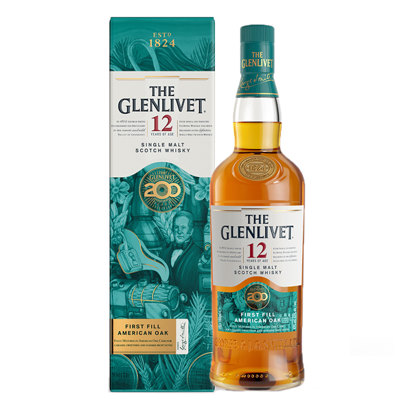 グレンリベット12年 200周年記念限定ボトル 43度 700ml 正規品 （専用BOX入）の通販は