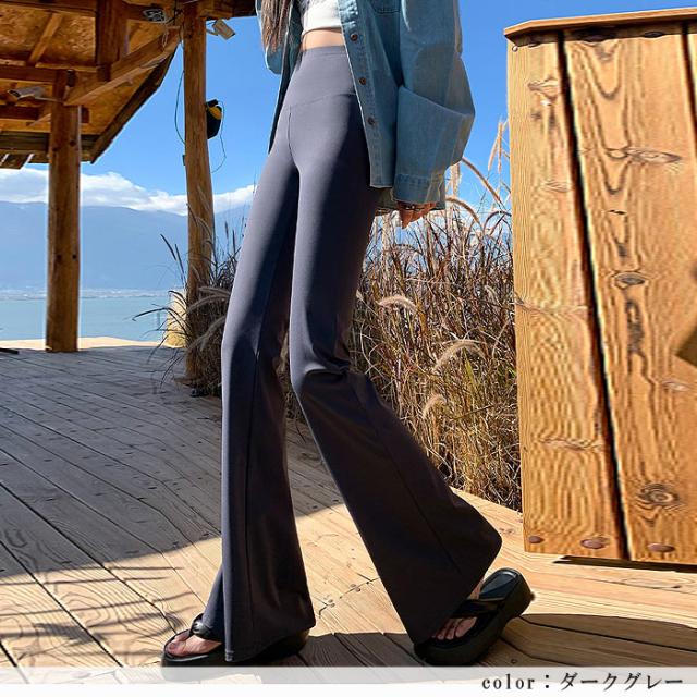 春新作 パンツ レディース ボトムス フレアパンツ レギンス レギパン