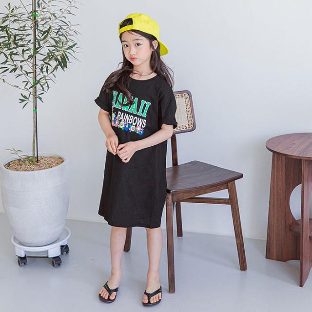 春新作 Miniroi ミニロイ ワンピース 韓国子供服 ガールズ 英字ロゴ コットン100 Tシャツ ゆうパケット送料無料 郵3 Ad 707 の通販はau Pay マーケット Uricca ウリッカ By ブルーポート
