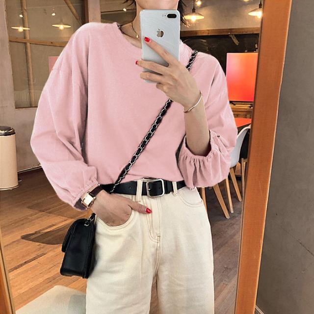 秋新作 カットソー 長袖 レディース バルーンスリーブ トップス ロンt 無地 シンプル ゆうパケット送料無料 郵2 T6 の通販はau Pay マーケット Uricca ウリッカ By ブルーポート