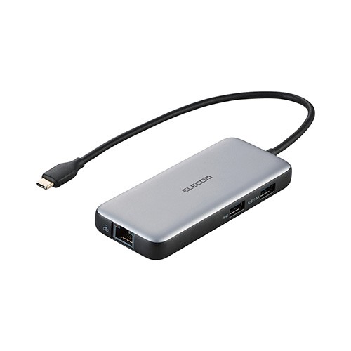 エレコム(ELECOM) DST-C27-SV(シルバー) USB Type C ドッキングステーション ハブ 6-in-1 PD 85W出力