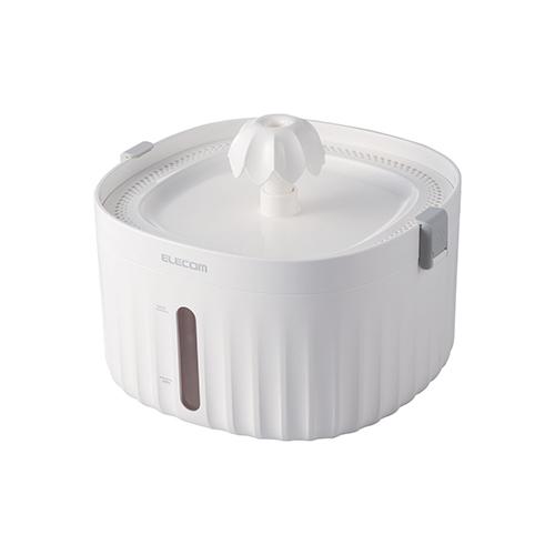 エレコム(ELECOM) PET-WD01WH(ホワイト) 自動給水器 猫 犬 大容量 2L 静音 軟水化・塩素除去 フィルター付の通販は 5,206円