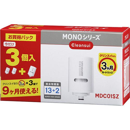 三菱ケミカル・クリンスイ MDC01SZ クリンスイモノシリーズ用交換カートリッジ MDC01S×3 13＋2物質除去 3個入の通販は 7,555円