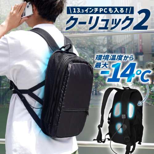 サンコー(Thanko) BACKC2HBK ペルチェで冷却リュッククーラー クーリュック２の通販は