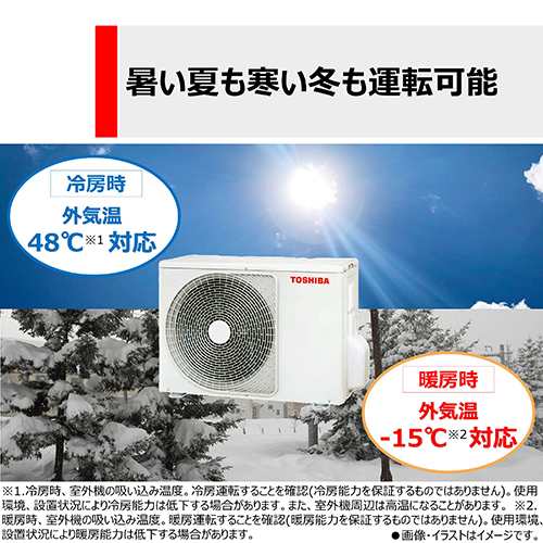 東芝(TOSHIBA) エアコン 6畳 2.2kw RAS-N221M-W 東芝 N-Mシリーズ 電源100V[配送のみ/設置工事なし]