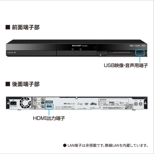 シャープ(SHARP) 2B-C10GW1 AQUOS アクオス ブルーレイディスクレコーダー 2チューナー 1TB_9