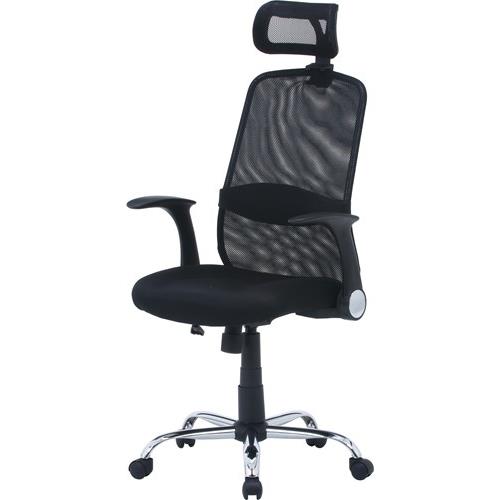 不二貿易 【組立品】ヘッド付アームアップチェア ARP-01 BK 10,980円