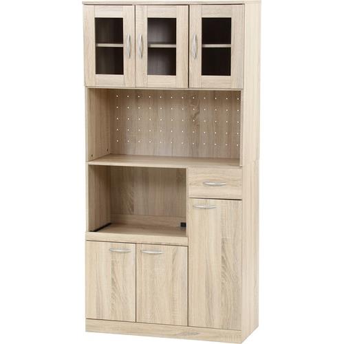 不二貿易 【組立品】ハイキッチンボード １８０＊９０ ホワイトオーク