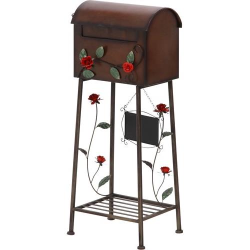 不二貿易 【組立品】メールボックス ローズ横型 ブラウン ブラウン 7,902円