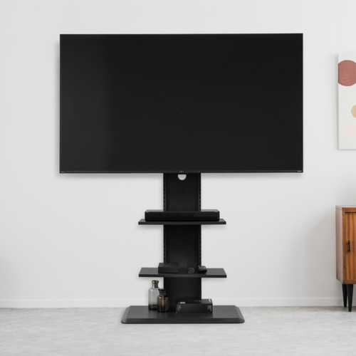 アイリスオーヤマ(Iris Ohyama) UTS-700R-B ブラックオーク スタンドテレビ台 幅70cm VESA対応 高さ13段階 65V対応_6