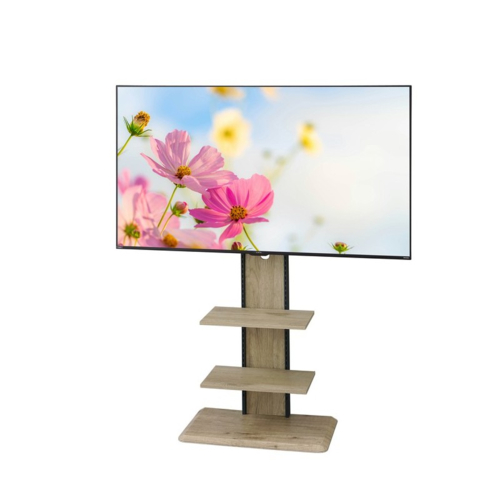 アイリスオーヤマ(Iris Ohyama) UTS-700R-LN ライトナチュラル スタンドテレビ台 幅70cm VESA対応 高さ13段階 65V対応_4